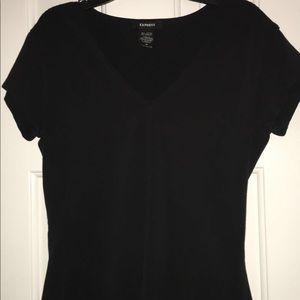 EXPRESS WOMENS M BLACK V NECK